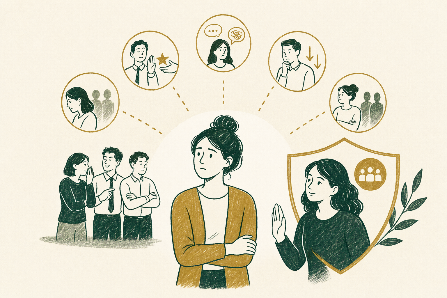 Illustration summarizing: Workplace Discrimination: Know the Signs