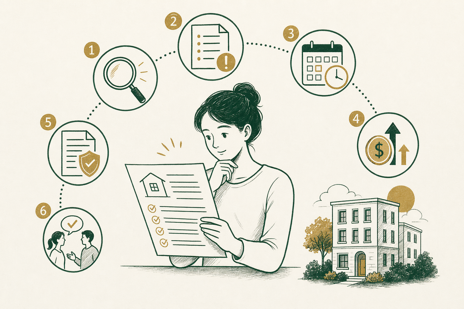Illustration summarizing: How to Read a Lease Before You Sign