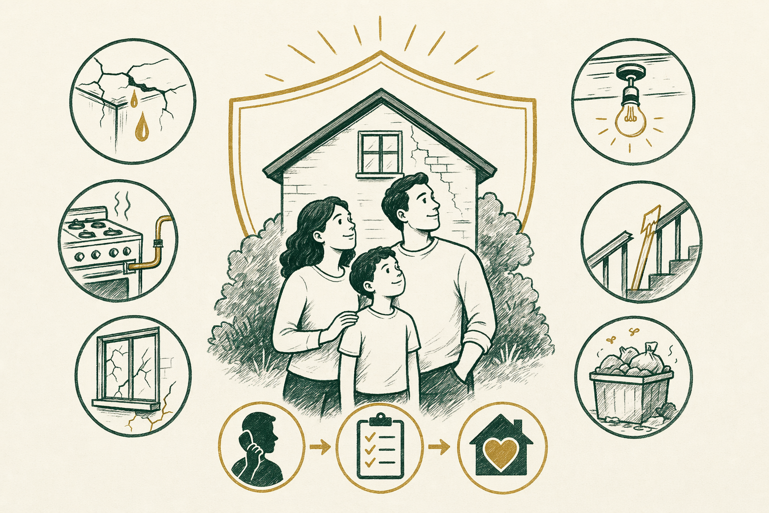 Illustration summarizing: Your Rights When a Rental Is Unsafe